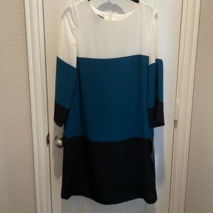 Color block knee length dress